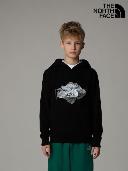 The North Face Teen Boys Topographic 100% Cotton Hoodie (K88053) | 312 LEI