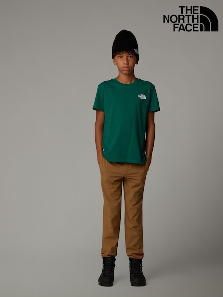 The North Face Green Teen Simple Dome Short Sleeve 100% Cotton T-Shirt (K88082) | €17
