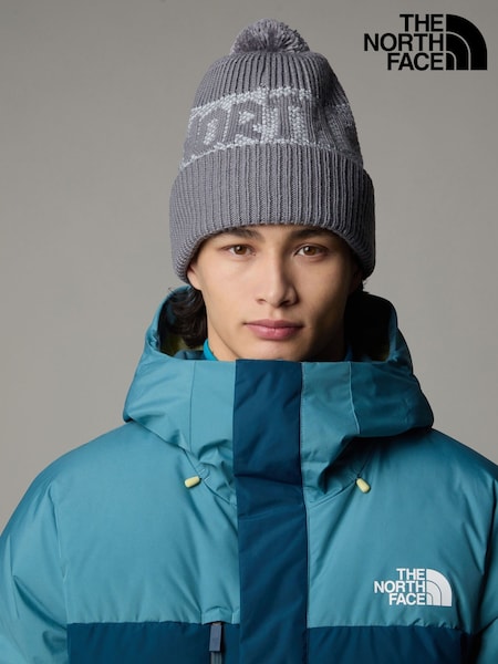 The North Face Grey Retro Cabin Beanie (K88113) | €52