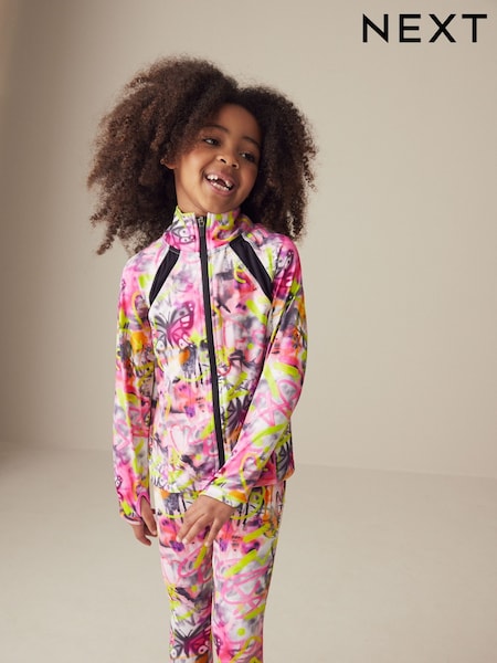 متعدد الألوان جرافيتي - Sports Zip Through Jacket (3-16yrs) (K88143) | ‏20 ر.ق. - ‏26 ر.ق.