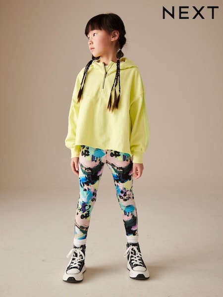 Citrine Yellow Half Zip Hoodie And Leggings Set (3-16yrs) (K88212) | AED24 - AED30