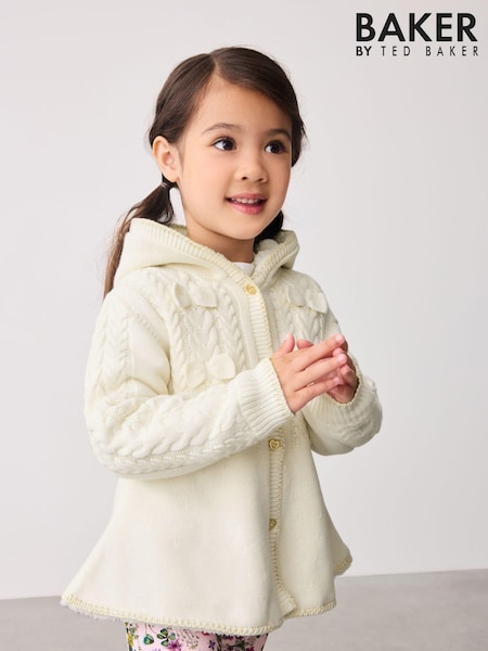 Baker by Ted Baker Cream Knitted Coatigan (K88229) | AED89 - AED104