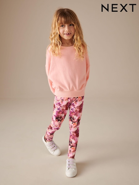 وردي - Sweatshirt and Floral Leggings Set (3-16yrs) (K88247) | ‏67 د.إ.‏ - ‏ 88‏ د.إ.