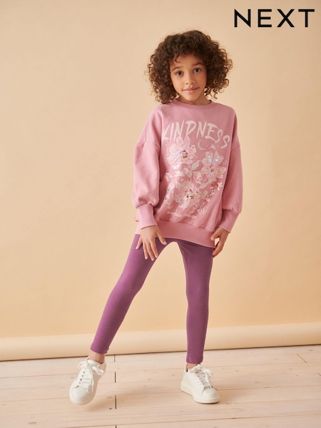 Pink Sweatshirt And Leggings Set (3-16yrs) (K88248) | €17 - €23