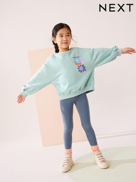 Grün mit floralen Formen - Sweatshirt And Legging Set (3-16yrs) (K88251) | 18 € - 23 €