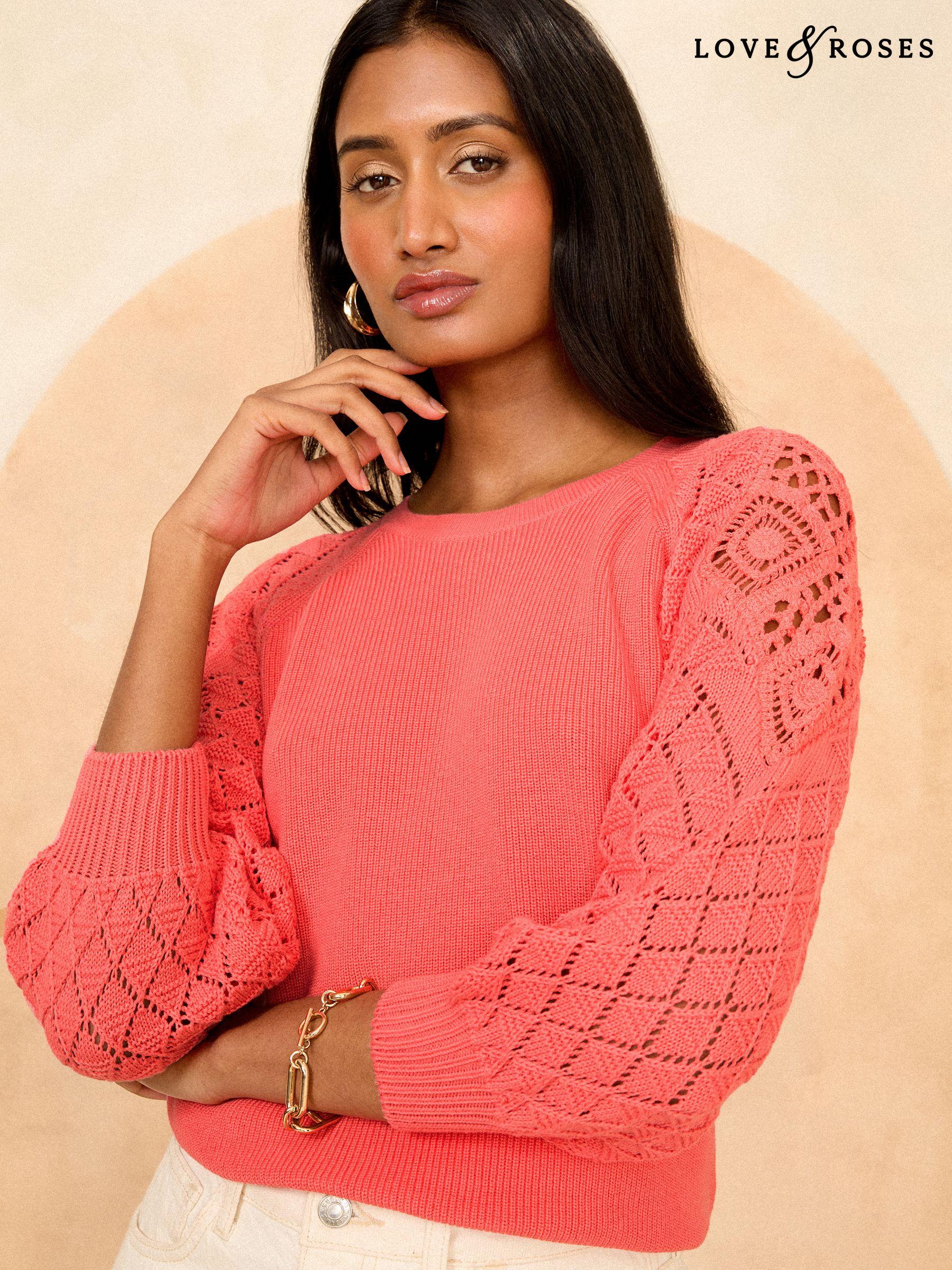 Women s Jumpers Love Roses Crochet Knitwear Next Singapore