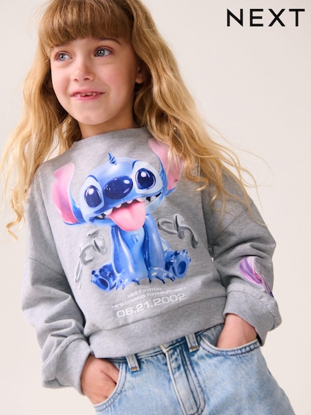 Grey 100% Cotton Stitch License Boxy Sweatshirt (3-16yrs) (K88527) | AED53 - AED71