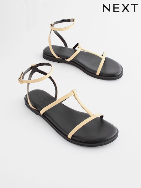 Light Yellow Forever Comfort® T-Bar Sandals (K88566) | AED57