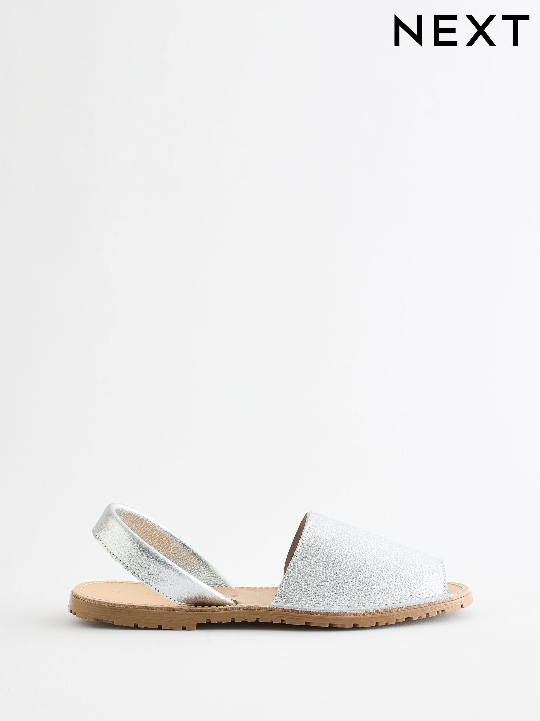 Silver peep toe flats deals