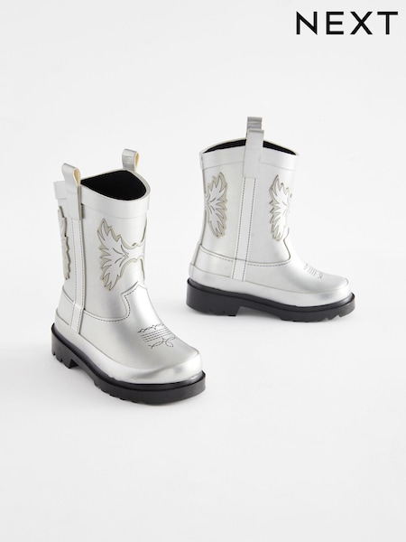Silver Western Wellies (K88611) | OMR9 - OMR10