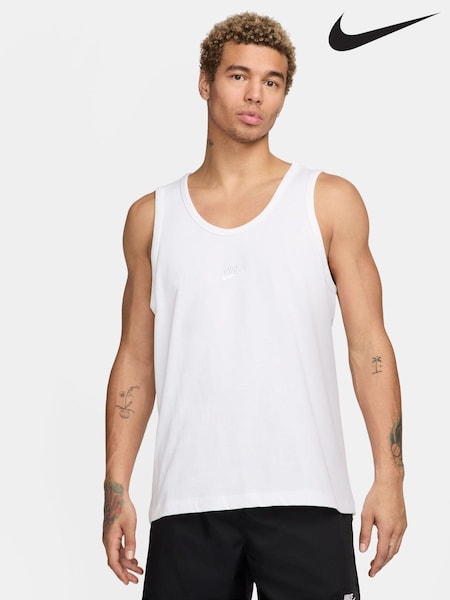 Nike White Sportswear Premium Essentials 100% Cotton Vest (K88949) | €47