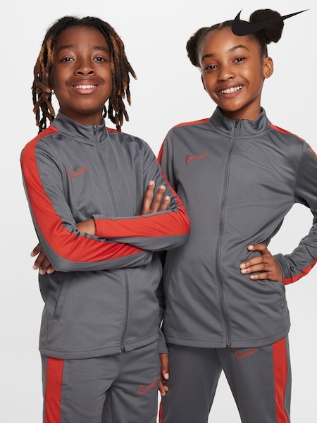 Nike Iron Grey/Dragon Red Dri-FIT Kids Academy 23 Football Tracksuit (K88958) | €36