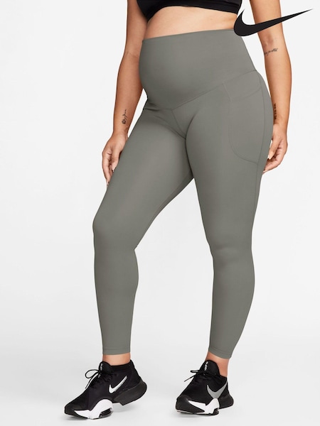 Nike Green Maternity One High-Waisted 7/8 Leggings With Pockets (K89060) | €30