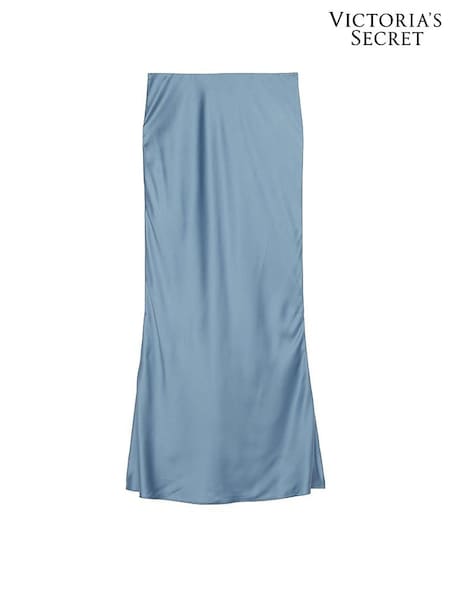 Victoria's Secret Faded Denim Blue Satin Maxi Skirt (K89071) | €33
