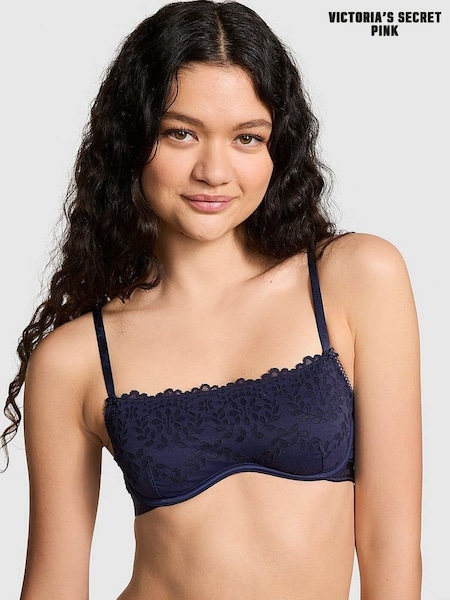 Victoria's Secret PINK Midnight Navy Blue Lace Eyelet Bra (K89134) | €12.50