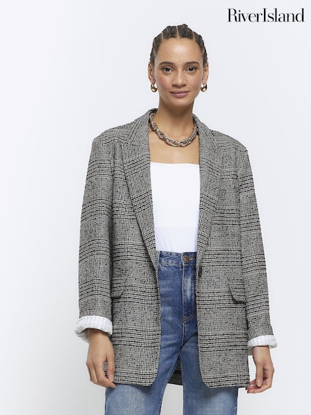 River Island Check Flannel Blazer (K89585) | 268 LEI