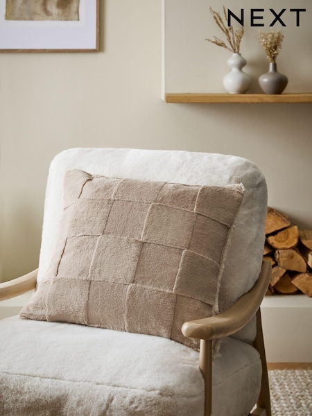 Natural Jasper Fleece Sherpa Reverse Cushion (K89912) | €8
