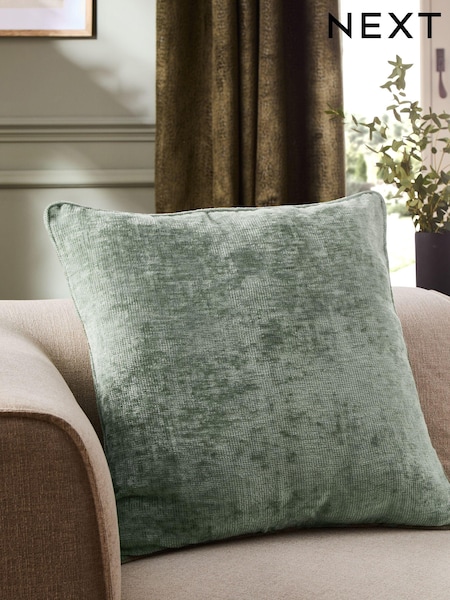 Sage Green 59 x 59cm Camilla Chenille Cushion (K89947) | €25