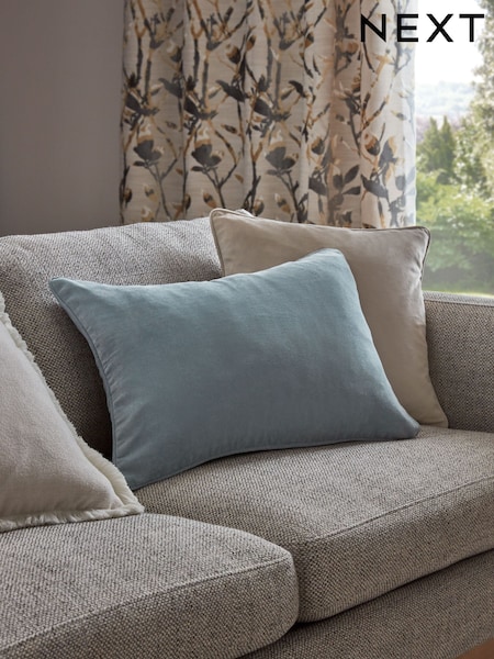 Light Blue 40 x 59cm Soft Velour Cushion (K89951) | €7