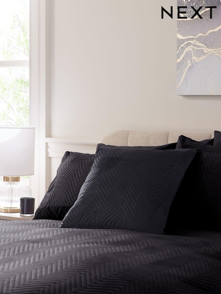 Black 50 x 50cm Madison Velvet Cushion (K89955) | AED51