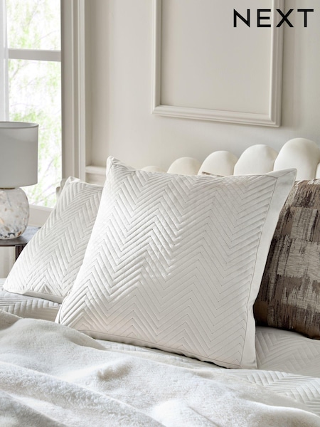 Natural 59 x 59cm Madison Velvet Cushion (K89961) | €12