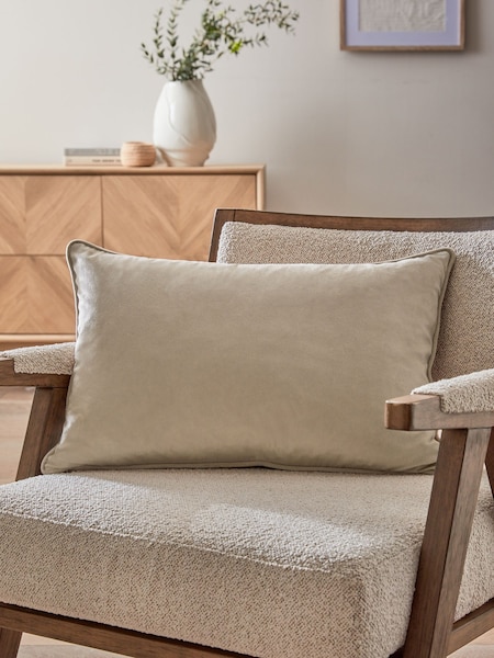 Greige 40 x 59cm Matte Velvet Cushion (K89968) | €14