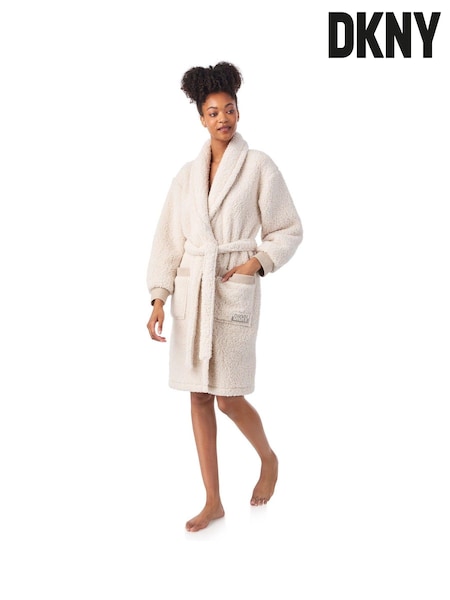 Dkny Cosy Sherpa Fleece Robe Dressing Gown (K90099) | ‏524 ر.س.‏