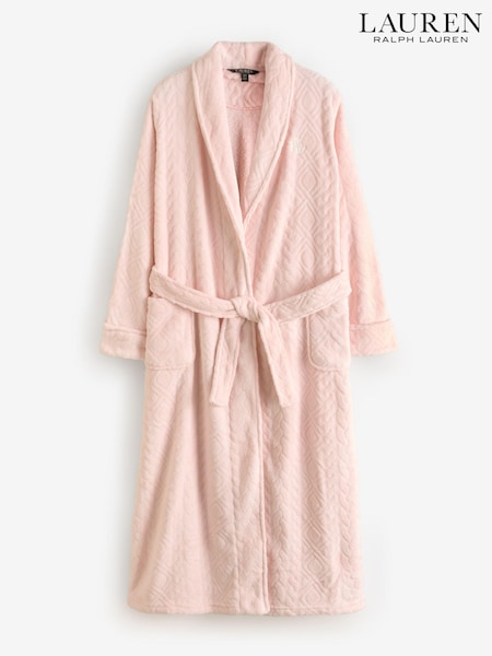 Lauren Ralph Lauren Pink Shawl Collar Long Robe Dressing Gown (K90203) | 140 €