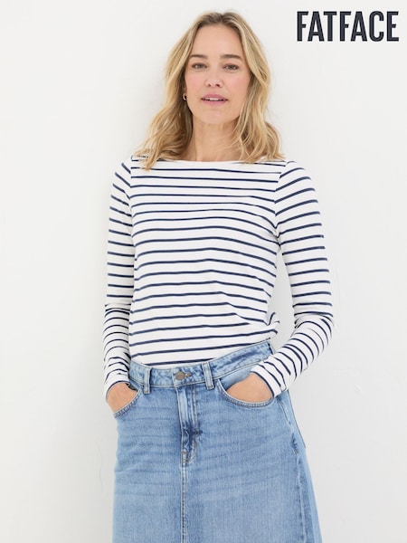 FatFace Breton White T-Shirt (K90372) | €42