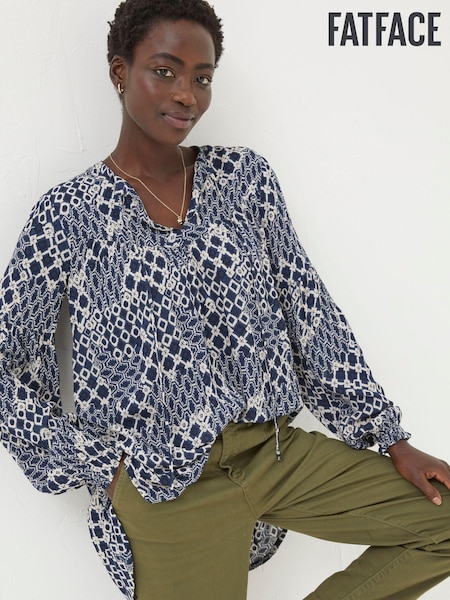 FatFace Blue Georgie Patchwork Geo Tunic (K90402) | AED68