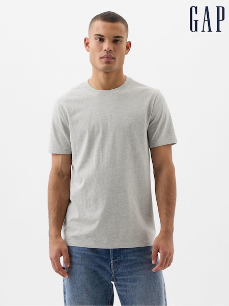 Выбеленный серый - С коротким рукавом - Gap Everyday 100% Cotton Crew Neck T-Shirt (K90415) | €16