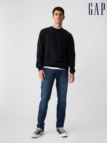 Albastru închis prespălat - Gap Croială slim fit Comfort Blugi elastici (K90416) | 298 LEI