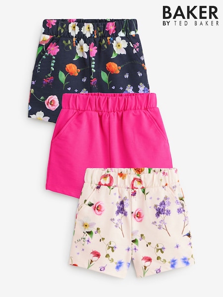 Floral - Baker by Ted Baker Multi 100% Cotton Shorts 3 Pack (K90417) | 50 € - 57 €