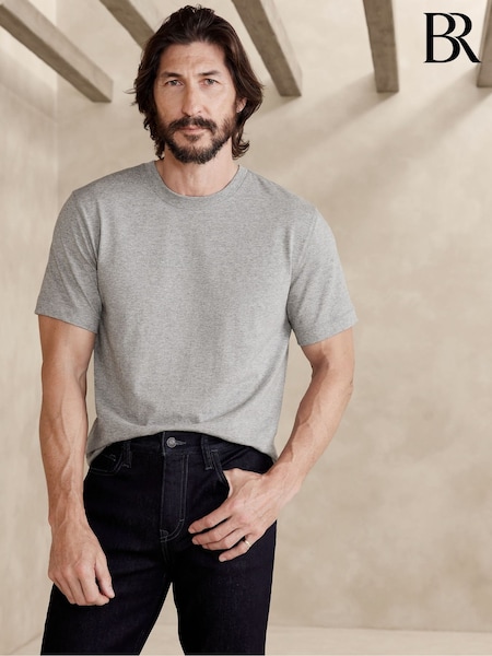Серый - Banana Republic Authentic SUPIMA Crew Neck T-Shirt (K90444) | €53