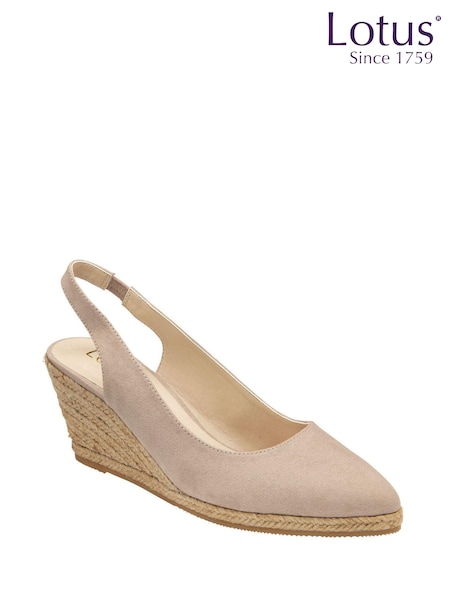 Lotus Natural Sling Back Wedge Espadrille Shoes (K90540) | ₪251