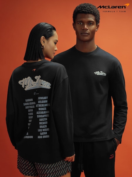 Musta - Mclaren F1 Crew Neck Tour T-shirt (K90559) | €154