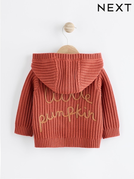Orange Baby 'Little Pumpkin' Knitted Cardigan (K90707) | AED56 - AED63