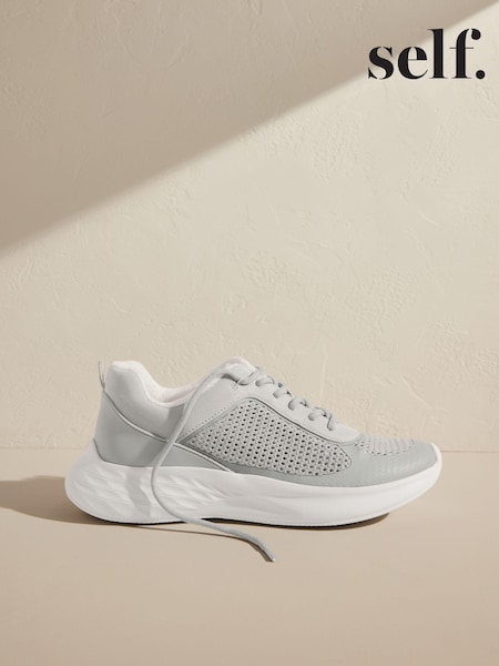 Gri - self. Lace Up Trainers (K90855) | 139 LEI