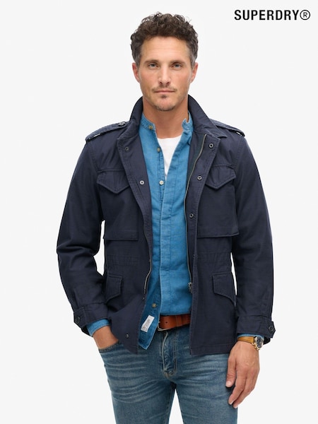 Superdry Blue The Merchant Store Field 100% Cotton Jacket (K90890) | R$ 1,285