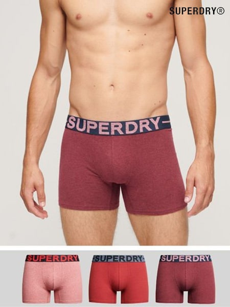 Superdry Red/Pink Boxer Shorts 3 Pack (K90945) | €46