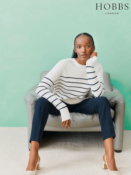 Hobbs White 100% Cotton Ruby Jumper (K91046) | AED518