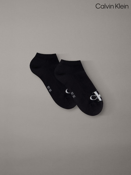 Қара - Calvin Klein Trainer Socks 2 Pack