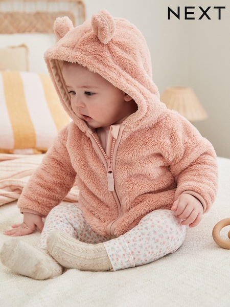 Pink Baby Cosy Fleece Jacket (0mths-2yrs) (K91411) | 69 QAR - 74 QAR