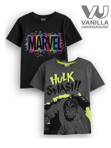Vanilla Underground Boys Marvel 100% Cotton T-Shirt 2 Pack (K91476) | 31 €