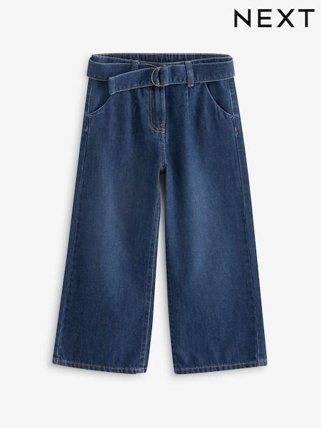 Denim in dunkler Waschung - 100% Baumwolle Jeans mit weitem Bein und Gürtel (3-16Jahre) (K91499) | 10 € - 13 €