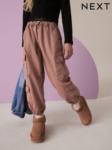 Rdečerjava/rjava - Parachute Cargo 100% Cotton Trousers (3-16yrs) (K91531) | € 15 - € 20