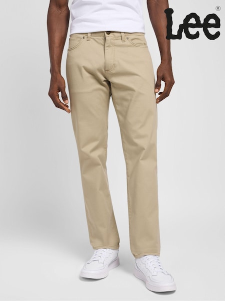 Kremowy - Lee Straight Fit Denim Jeans (K91540) | 287 zł