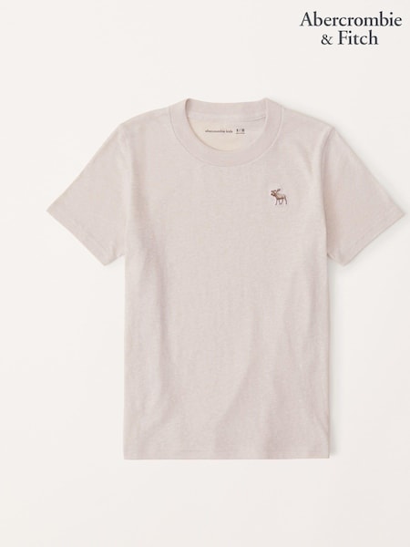 Naravni - Abercrombie & Fitch Plain Small Logo T-Shirt (K91655) | € 7