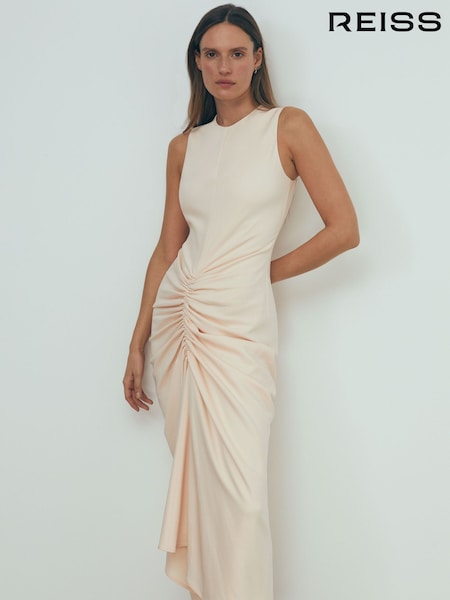 Reiss Felicity Ruched Bodycon Midi Dress (K92199) | 3,259 LEI