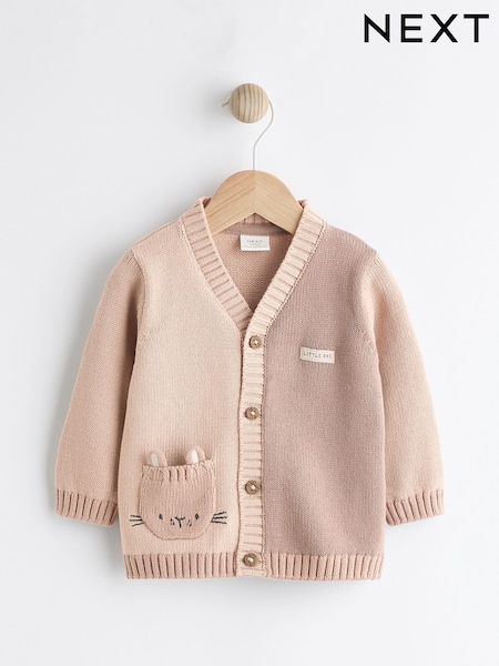 Beige Baby Bunny 100% Cotton Knitted Cardigan (K92209) | AED53 - AED60